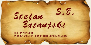 Stefan Batanjski vizit kartica
